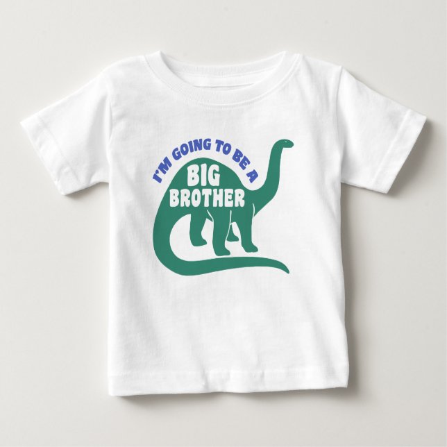 Jag ska bli en storebror Dinosaur Tee Shirt (Framsida)