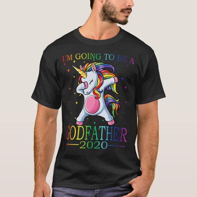 Jag ska bli Godfar 2020 Unicorn T-Shirt (Framsida)