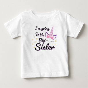 Jag ska bli stor syster, enhörning Baby T-Shirt