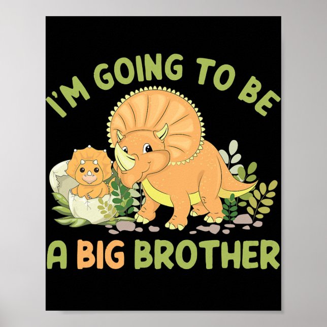 Jag ska bli storebror dinosaur poster (Framsidan)