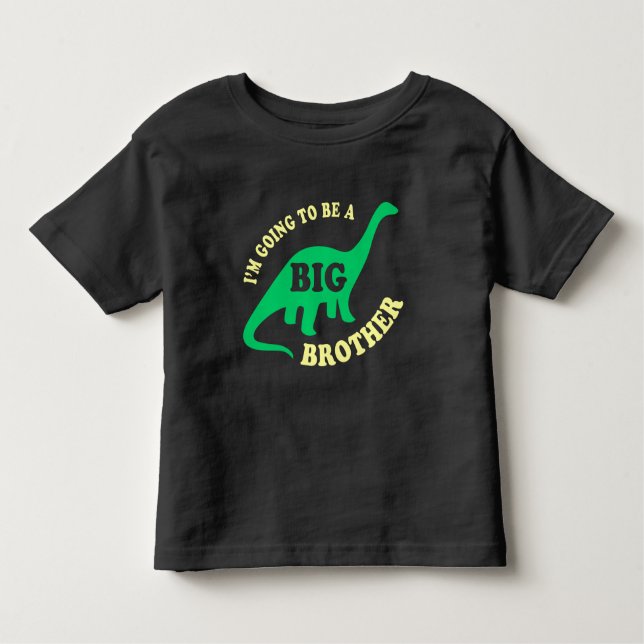 Jag ska bli storebror - Dinosaur Tee Shirt (Framsida)