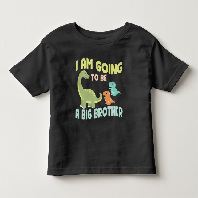Jag ska bli storebror till Twillingar Dinosaur T Shirt (Framsida)