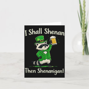 Jag ska busa busa tvättbjörn st patricks dag kort