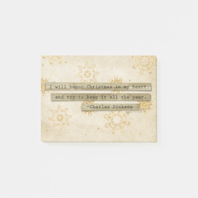 Jag ska den hederjulCharles Dickens snowflaken Post-it Block (Framsida)