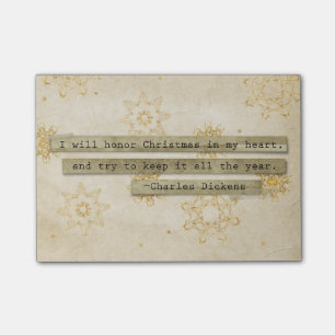 Jag ska den hederjulCharles Dickens snowflaken Post-it Block