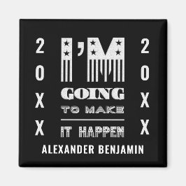 Jag ska få det att hända inspirerande citat magnet