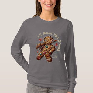 Jag ska få dig att smula – Sassy Gingerbread Girl T Shirt