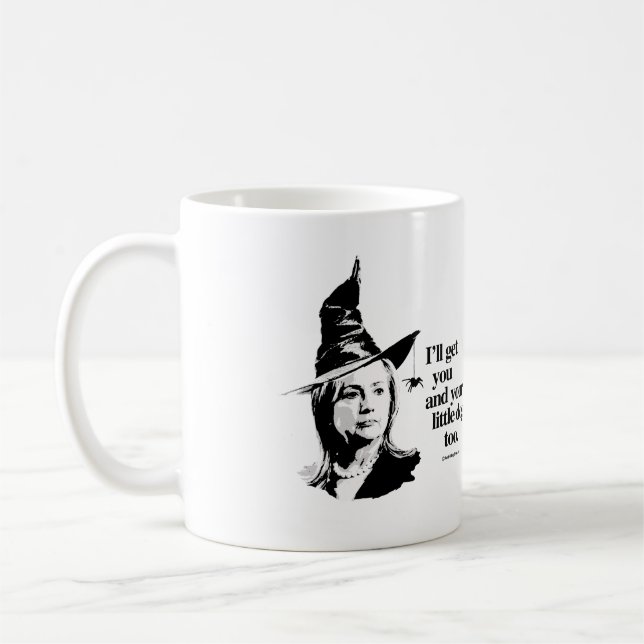Jag ska får dig och din lite hund - - Anti Hillary Kaffemugg (Vänster)