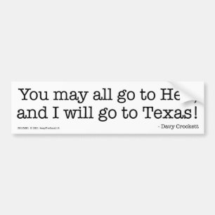 Jag ska går till Texas! Bildekal