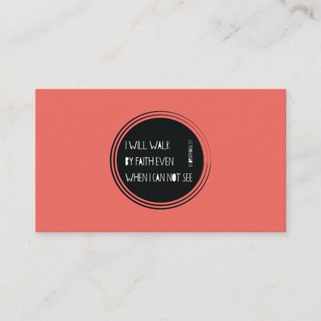 Jag ska går vid tro visitkort (Framsida)