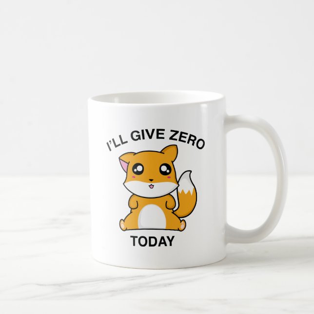 Jag ska Ge Zero Fox i dag Kaffemugg (Höger)