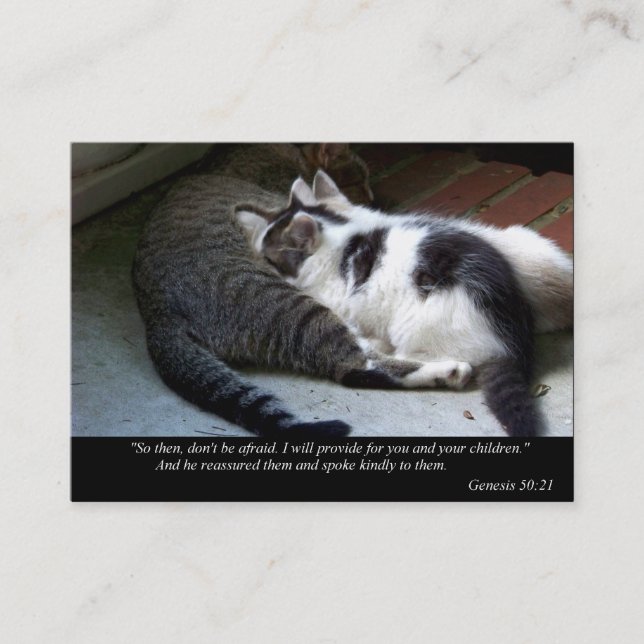 Jag ska ger affär eller telefonkort (för katt) visitkort (Framsida)