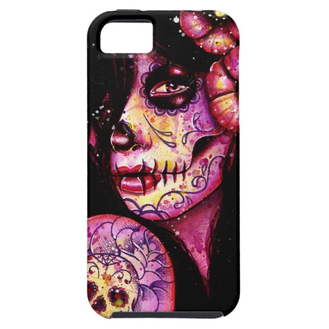 Jag ska glömmer aldrig day of the deadflickan Case-Mate iPhone skal (Baksidan)