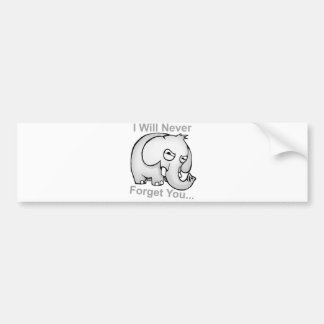 Jag ska glömmer aldrig dig…, Elefant Bildekal
