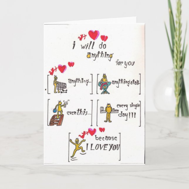 Jag ska gör något för dig helgkort (Framsida)