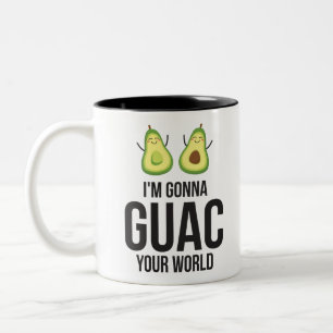 Jag ska Guac din världsfinniga Guacamole Avocado Två-Tonad Mugg