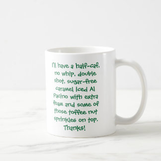 Jag ska har encaf som var ingen piskar, dubbelt kaffemugg