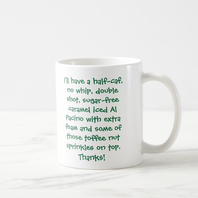 Jag ska har encaf som var ingen piskar, dubbelt kaffemugg (Höger)