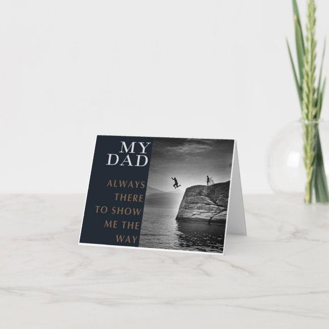 Jag ska hoppa med dig. A Pappor Kärlek. Helgkort (Framsida)