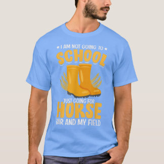 Jag ska inte åka till School Funny Farmer Tract T Shirt