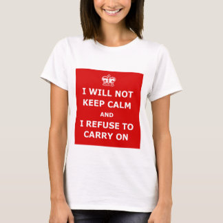 Jag ska inte behållalugn tee shirt