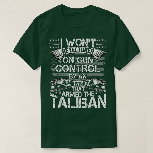 Jag ska inte bli läxad på Gun Control T Shirt (Design framsida)