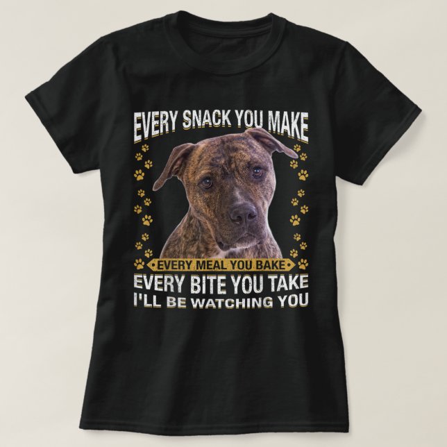 Jag ska inte döma min Pitbull och inte döma dig. T Shirt (Design framsida)