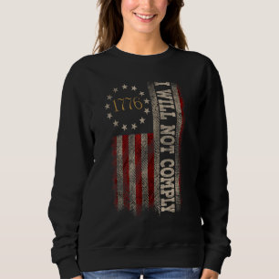 Jag ska inte följa läkarfrihetens USA flagga kosty T Shirt