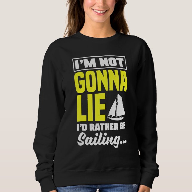 Jag ska inte ljuga, jag hellre seglar kapten Bo T Shirt (Framsida)