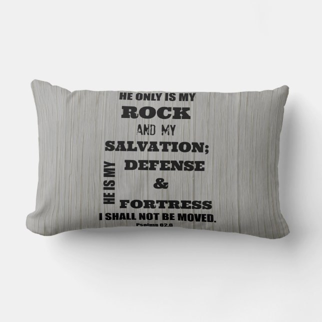 Jag ska inte vara Flyttat Bible Verse Lumbarkudde (Framsida)