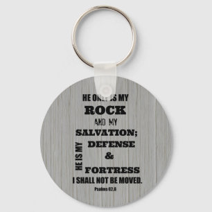Jag ska inte vara Flyttat Bible Verse Nyckelring
