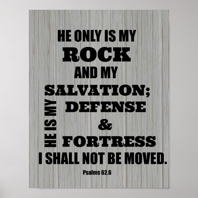 Jag ska inte vara Flyttat Bible Verse Poster (Framsidan)