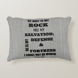 Jag ska inte vara Flyttat Bible Verse Prydnadskudde