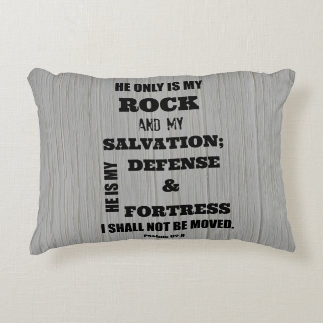 Jag ska inte vara Flyttat Bible Verse Prydnadskudde (Framsidan)