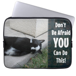 Jag ska inte vara rädd för katt Påstående Laptop Fodral