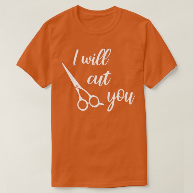 Jag ska klippa dig. t shirt (Design framsida)