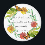 Jag ska läka dina sår - Jeremiah 30:17 Magnet<br><div class="desc">Jag ska återställa din hälsa och läka dina sår - Jeremiah 30:17 Magnet</div>