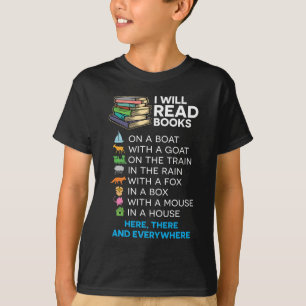 Jag ska lästa bokar på ett fartyg och överallt  t shirt