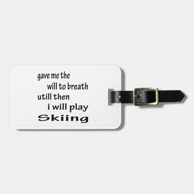 Jag ska lekskidåkning bagagebricka (Horisontell Framsida)
