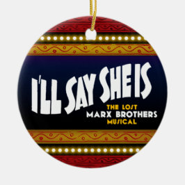 Jag ska något att säga som hon är prydnaden julgransprydnad keramik