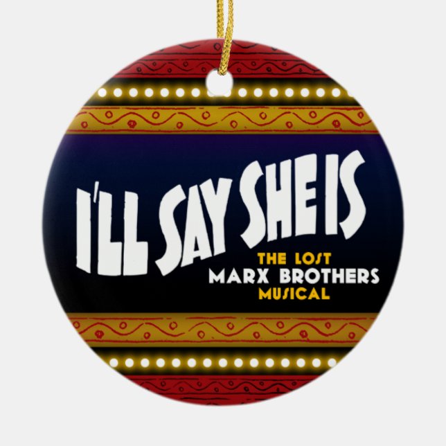 Jag ska något att säga som hon är prydnaden julgransprydnad keramik (Framsidan)