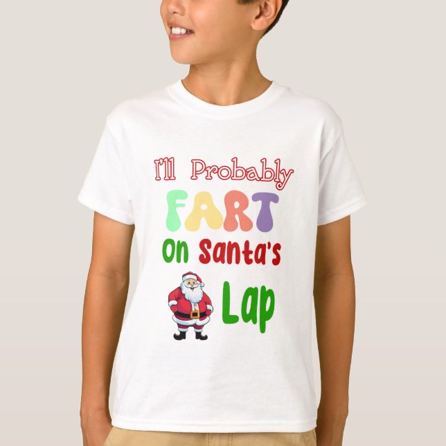 Jag ska nog börja med Santas Lap Funny Groovy Jula T Shirt (Framsida)