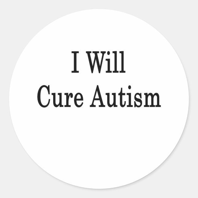 Jag ska rensa Autism Runt Klistermärke (Framsida)