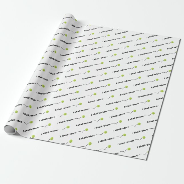 Jag ska returnera tennis Wrapping Papper Presentpapper (Utrullad)