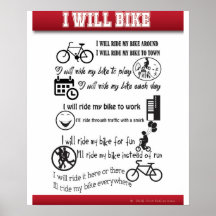 Jag ska rida min bike Poster