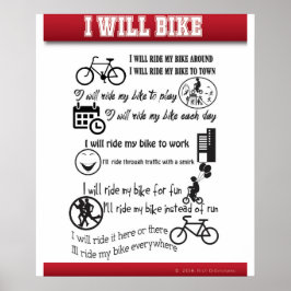 Jag ska rida min bike Poster