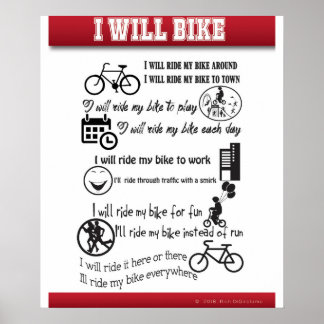 Jag ska rida min bike Poster