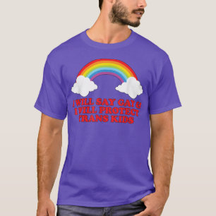 Jag ska säga gay och jag ska skydda trans-killarna t shirt