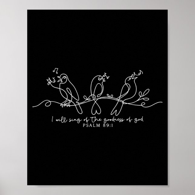 Jag ska sjunga om Guds godhet Psalm 89_1 Chri Poster (Framsidan)
