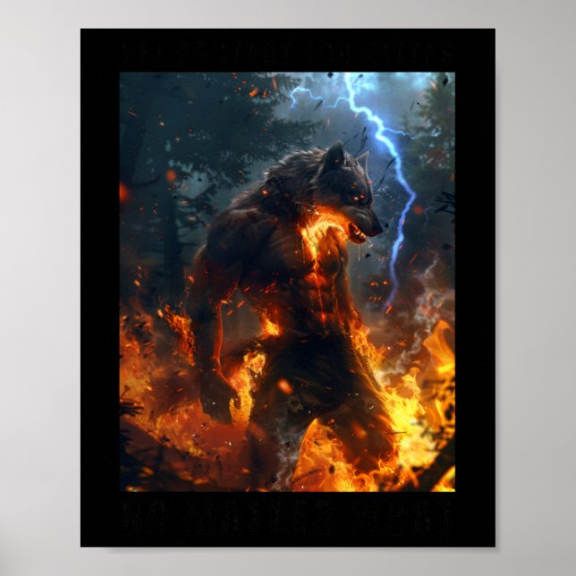 Jag ska skydda dig från att veta vilken Alpha Varg Poster (Framsidan)